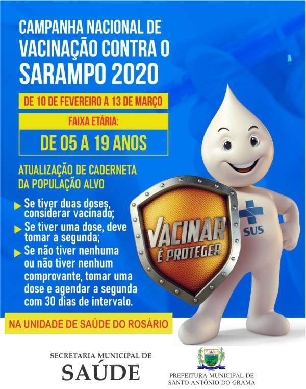 Campanha nacional de Vacinação contra o Sarampo 2020