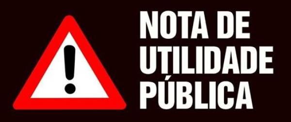 Aviso de Utilidade Pública